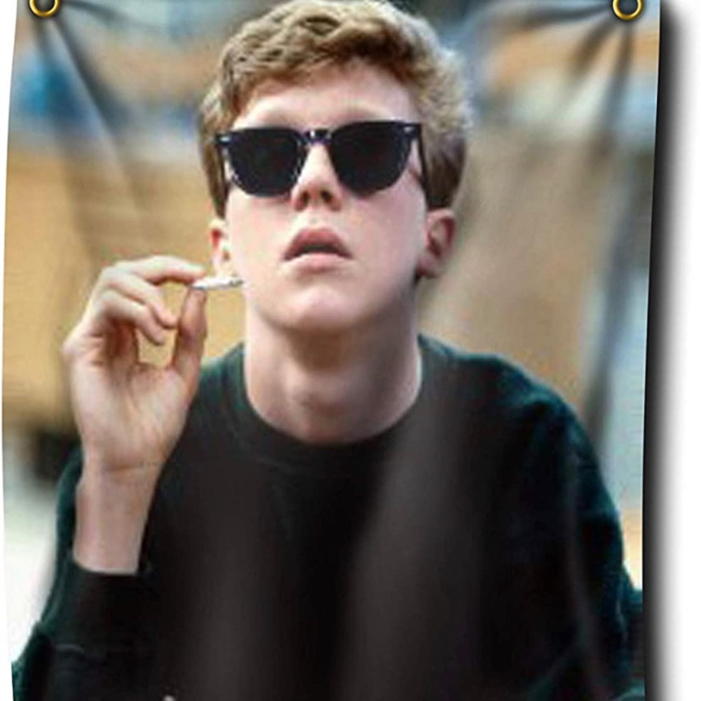 Breakfast Club Anthony Michael Hall Smoking a Joint 3 x 5 Feet Vertical Flag